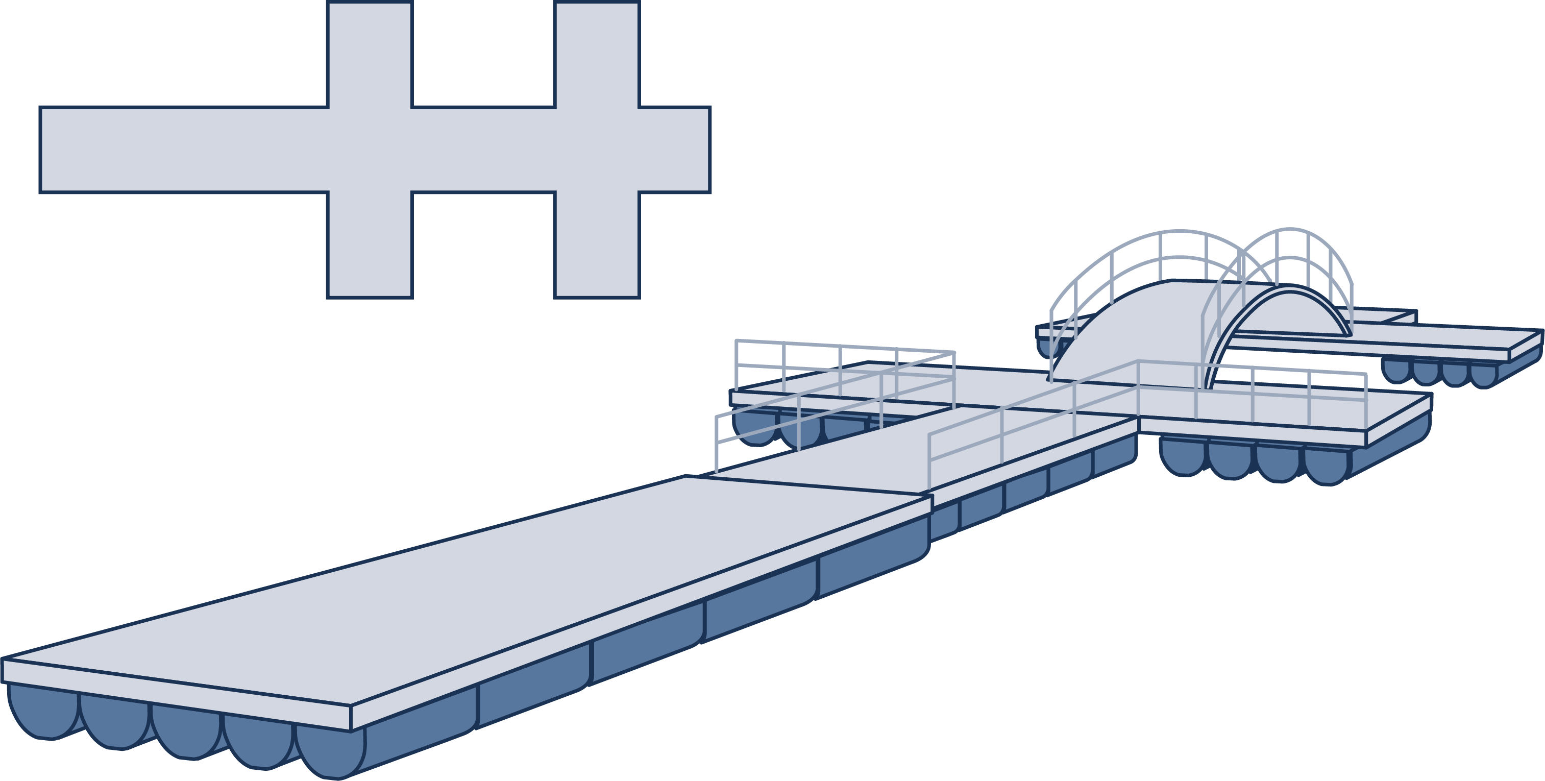 Zu sehen ist eine Steganlagen von Technus